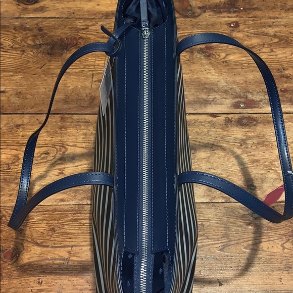 NWT Kate Spade ♠️ Janie Medium Blue Striped Tote - Picture 11 of 15